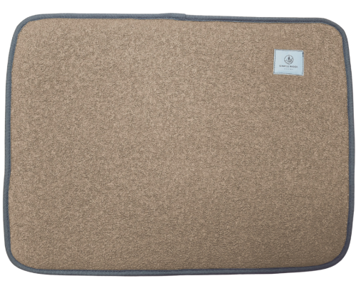 Płaska poduszka z wełny merino beżowa Simple Wool