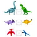 Klocki Magnetyczne Dino World XL 50 el. MAGNA-TILES dinozaury
