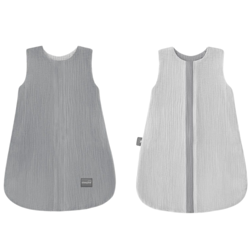 Dwustronny śpiworek muślinowy Dark Grey Sleepee