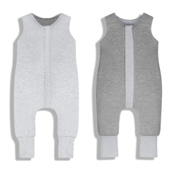 Dwustronny śpiworek z nóżkami Melanżowy szary Sleepee  
