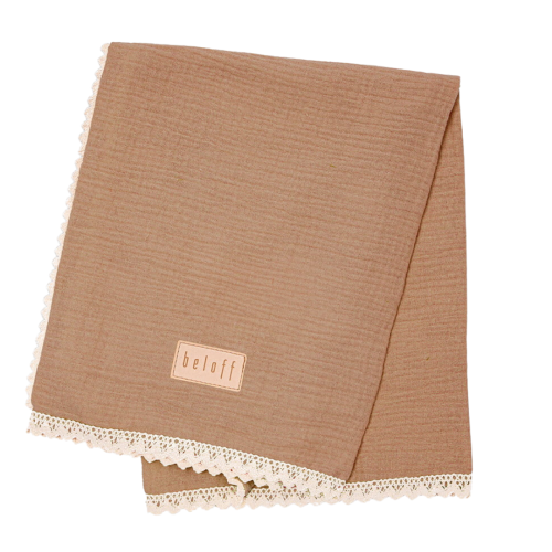 Otulacz muślinowy 120x130 Kawa z mlekiem Beloff