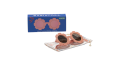 Okulary dla dzieci Polaryzacja Flower Peachy Keen Rose Gold Mirrored Lens (2023) 0-2 lat Babiators z etui