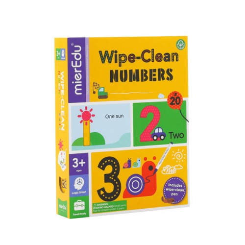 Zestaw z suchościeralnym markerem Nauka Cyferek mierEdu