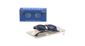 Okulary dla dzieci Polaryzacja Keyhole Jet Black Cobalt Blue Mirrored Lenses Polarized (2023) 0-2 lat Babiators z etui