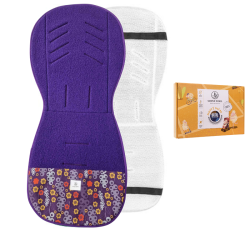 Wkładka do wózka Simple Wool antypotowa z wełny merino Jagodowa