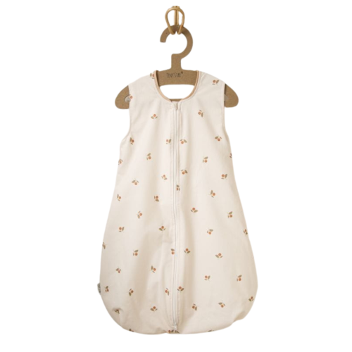 tiny star bambusowy letni śpiworek do spania light cranberry