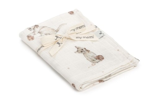 Bambusowa pieluszka muślinowa 65x65 cm Kittens My Memi
