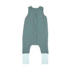 Śpiworek z nogawkami Muślin Light Mineral Blue Makaszka