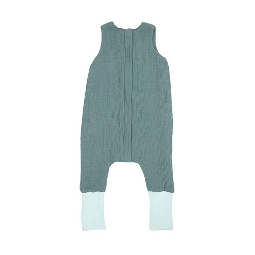 Śpiworek z nogawkami Muślin Light Mineral Blue Makaszka