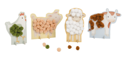 Karty z pomponami Little Farm Little Dutch