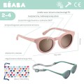 Okulary przeciwsłoneczne dla dzieci 2-4 lata Happy - Dusty rose Beaba zalety