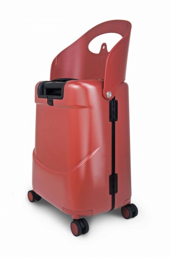 MiaMily walizka podróżna średnia z siedziskiem dla dziecka Red