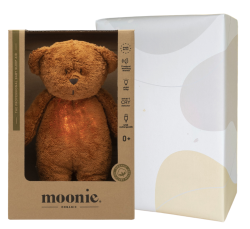 MOONIE Caramel 2.0 Szumiący Miś na prezent z lampką