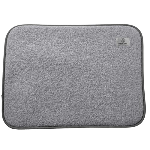 simple wool płaska poduszka z wełny merino szara