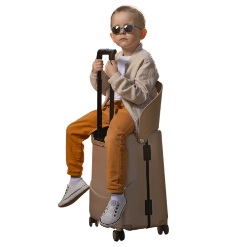 MiaMily walizka podróżna średnia z siedziskiem dla dziecka Gold