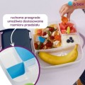 Lunchbox dla dzieci do szkoły szczelna śniadaniówka z przegródkami i wkładem chłodzącym Flamingo Fizz b.box ruchoma przegroda