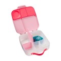 Lunchbox dla dzieci do szkoły szczelna śniadaniówka z przegródkami i wkładem chłodzącym Flamingo Fizz b.box z przegródkami