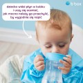 Kubek do nauki picia dla dziecka kubek treningowy plastikowy 240 ml różowy b.box przezroczysty