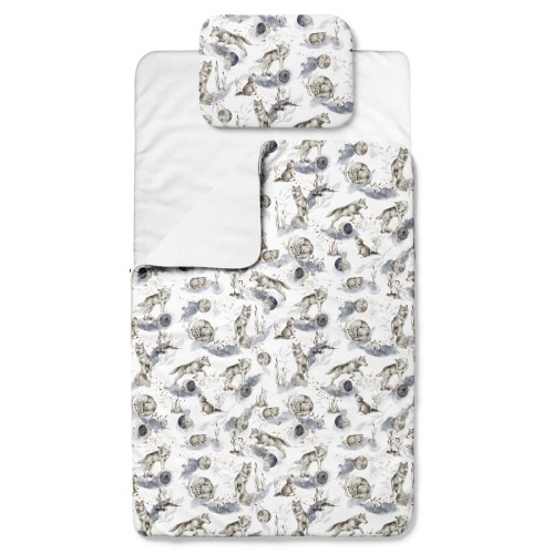 Pościel przedszkolaka  z zamkami Wolf Moonlight BabySteps