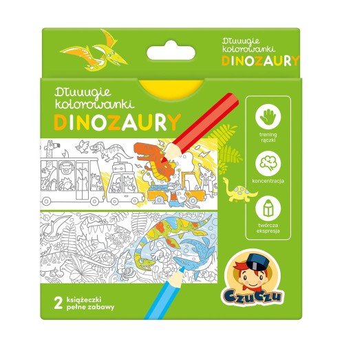 CzuCzu Dłuuugie kolorowanki Dinozaury CzuCzu