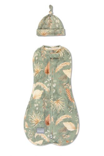 Otulacz First Step z czapeczką Bohemian Green Sleepee