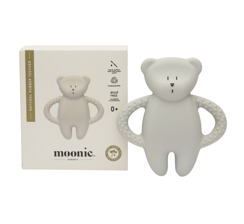 Gryzak Moonie z naturalnego kauczuku Miś Gray