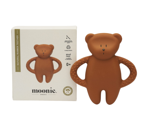 Gryzak Moonie z naturalnego kauczuku Miś Caramel