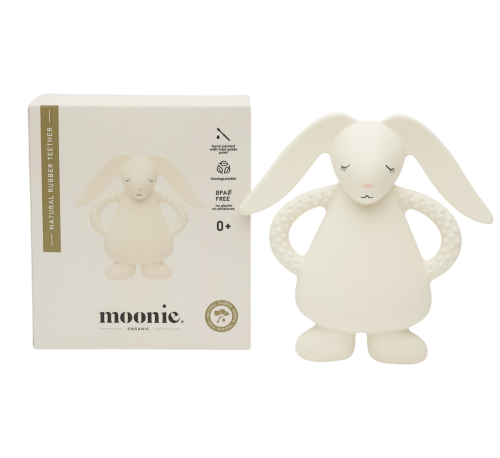 Gryzak Moonie z naturalnego kauczuku Królik Cream