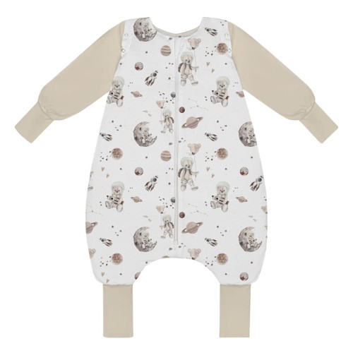 babysteps śpiworek do spania z nogawkami i odpinanymi rękawami space teddy light