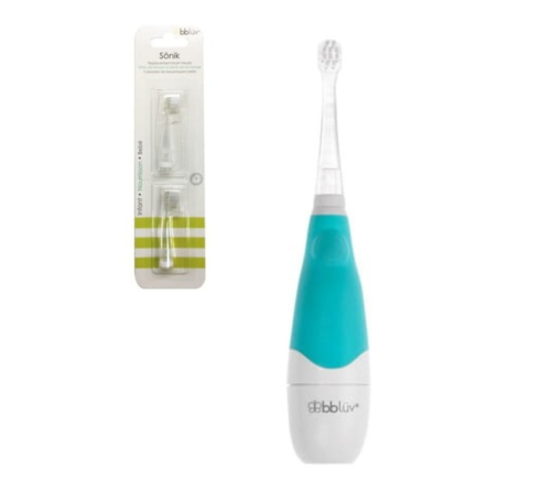 Szczoteczka soniczna + zapasowe końcówki dla niemowląt Sonik  Bbluv 