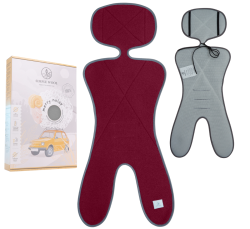 Wkładka do fotelika LITTLE MERRY G0 z wełny merino bordowa Simple Wool