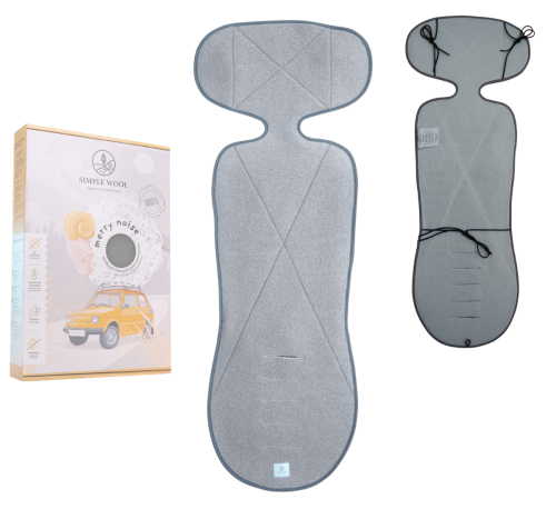 Wkładka do fotelika VERY MERRY G2 z wełny merino szara Simple Wool