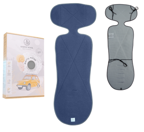 Wkładka do fotelika VERY MERRY G2 z wełny merino grafitowa Simple Wool