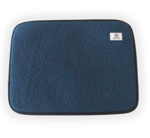 Płaska poduszka z wełny merino Grafitowa Simple Wool