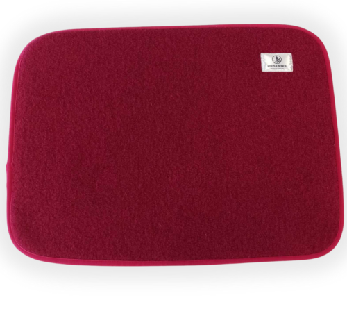 Płaska poduszka z wełny merino Bordo Simple Wool