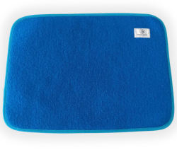 Płaska poduszka z wełny merino Niebieska Simple Wool