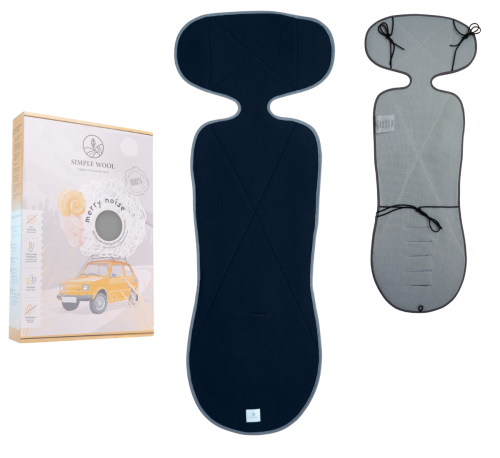 wkladka do fotelika very merry g2 z welny merino czarna simple wool