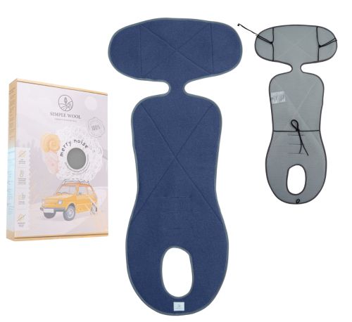 Wkładka do fotelika MORE MERRY G1 z wełny merino grafitowa Simple Wool