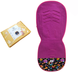 Wkładka do wózka Simple Wool UNI MERRY z wełny merino Fuksja Syrenki