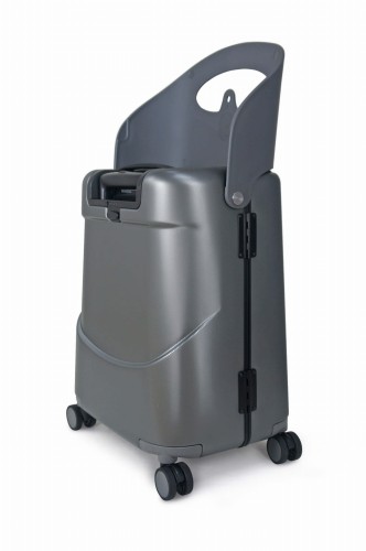 OUTLET MiaMily duża walizka podróżna z siedziskiem dla dziecka Dark Grey