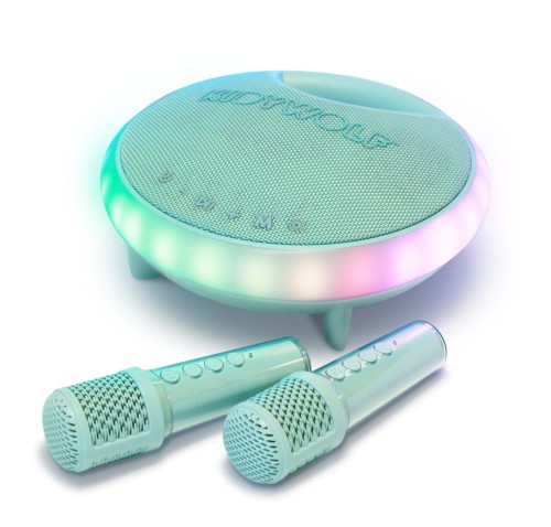Kidykaraoke Głośnik do karaoke z dwoma mikrofonami Kidywolf