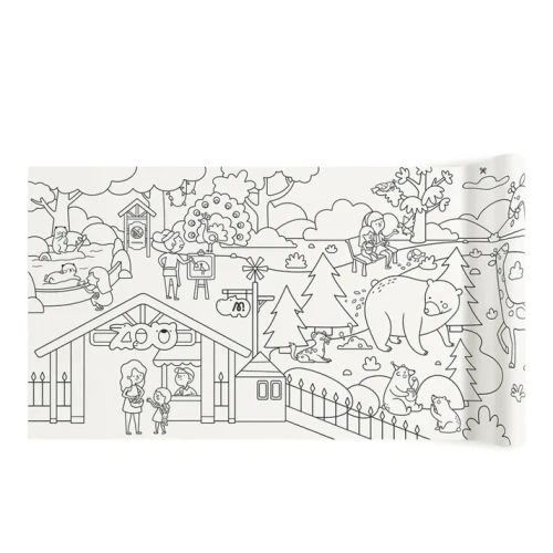 Kolorowanka w rolce samoprzylepna - Magiczne Zoo (4 m.) Mideer