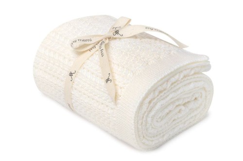 otulacz ze 100 welny merino cream leaves my memi