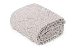 Ciepły kocyk ze 100% wełny merino Grey WAVE My Memi