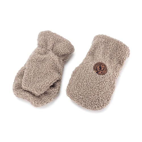 Rękawice do wózka zimowe Teddy Taupe Makaszka