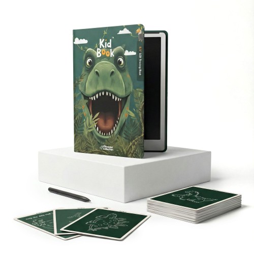 Tablet Graficzny KidLupe z kartami pracy do rysowania KidBook Dino