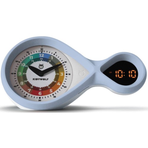 Kidyalarm - budzik edukacyjny niebieski Kidywolf