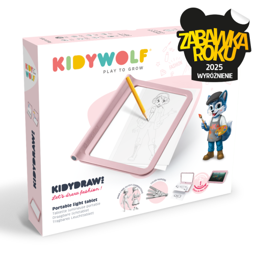  Kidydraw-pro Fashion - tablet rysunkowy podświetlany dwustronny Kidywolf