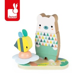 Układanka drewniana piramida Miś Pure / Janod