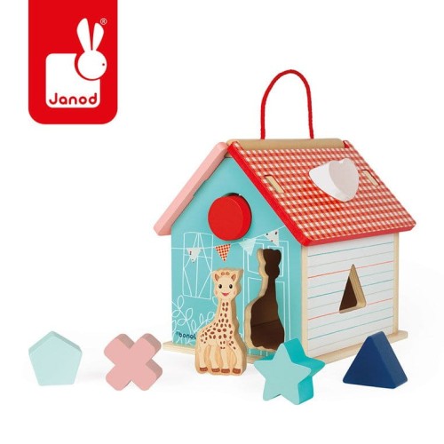Sorter kształtów domek Żyrafka Sophie / Janod